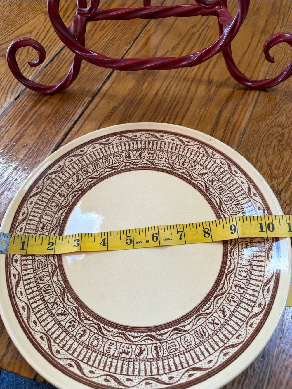 Vintage Taylor, Smith and Taylor  10” plate. Shades of Grandeur in Pharaohs Gold